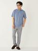 SHIPS Colors Men's Polo Shirt, Moisture-Wicking, Quick-Drying, Kanoko Wide Collar, Light Blue, Size L, 212170048