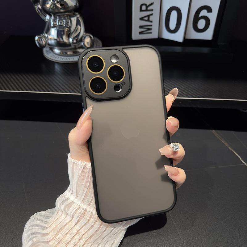 Simple Lens Film Mobile Phone Case Suitable for Apple 17 Hard Shell IPhone 15 Skin Scrub 13 14pro All Inclusive Set