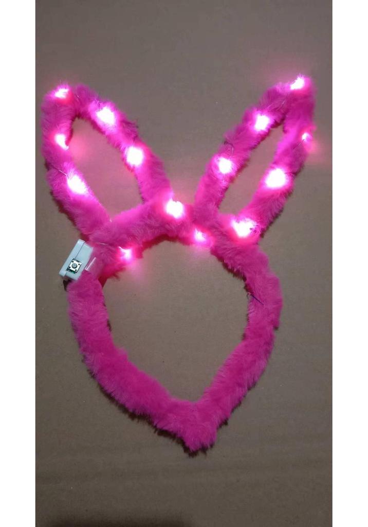 StellaLou Luminous Plush Rabbit Ear Headband & Hair Clip