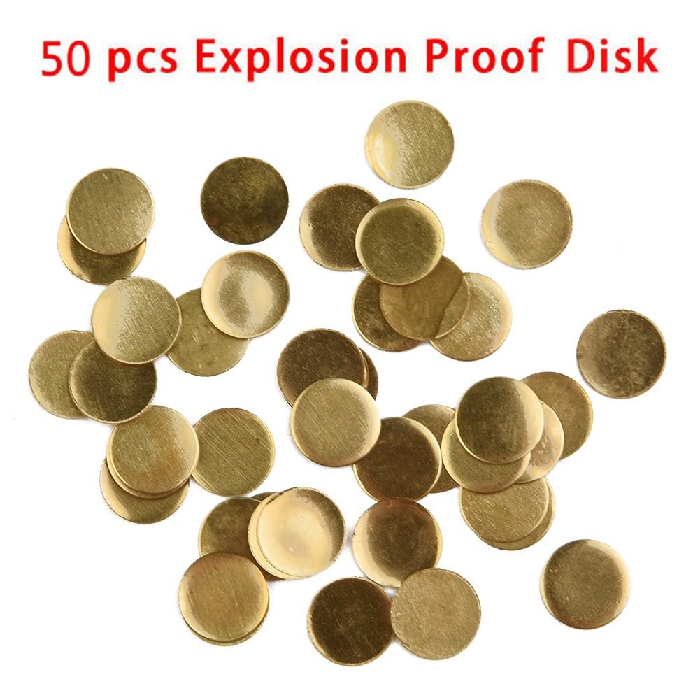 

50pcs Gasket Explosion Proof Disk Steel 6.5mm Gold Parts Air Compressor