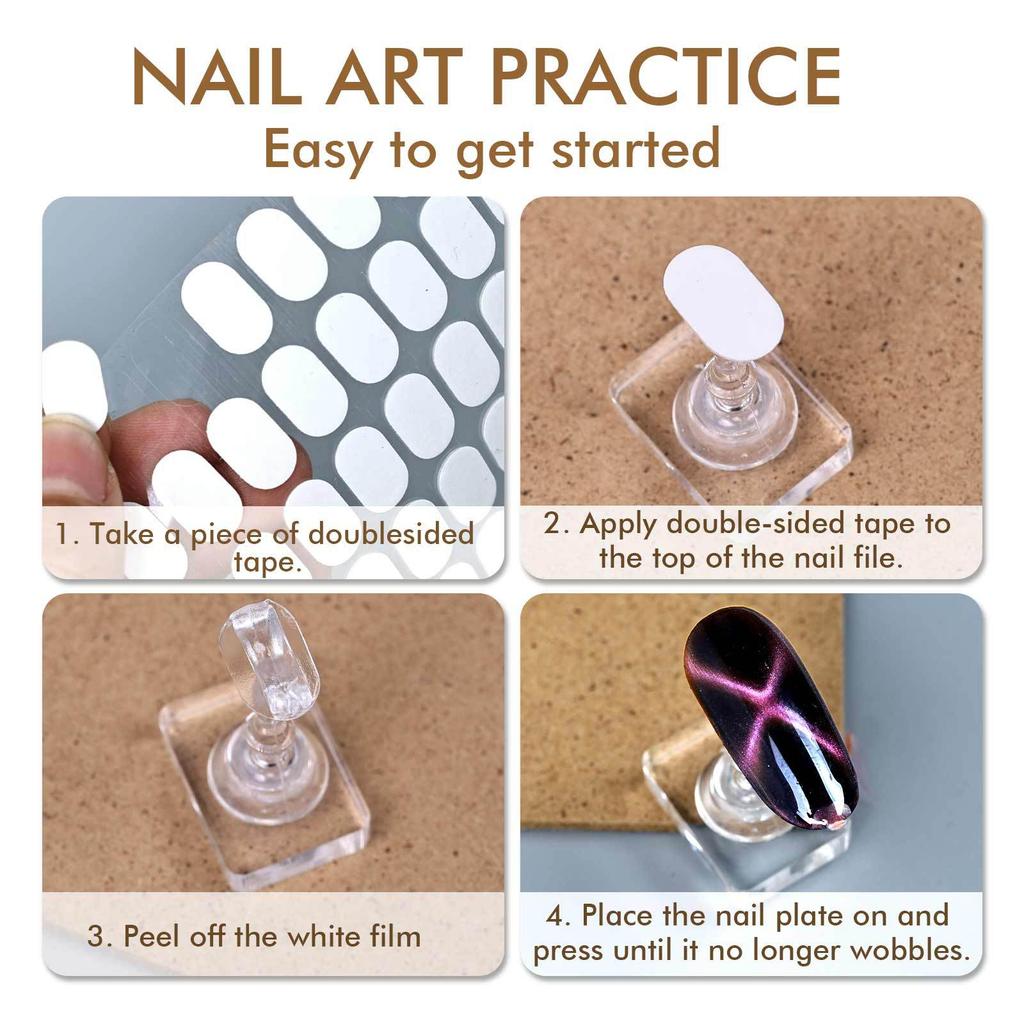 Clear Nail Display Tray 5/10 Slots Scratch Resistant Surfaces Optimal For Nail Salon Demonstration And Photography