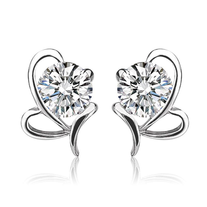 Butterfly Love Korean Flower Stud Earrings - Popular Fashion Accessories for Girls