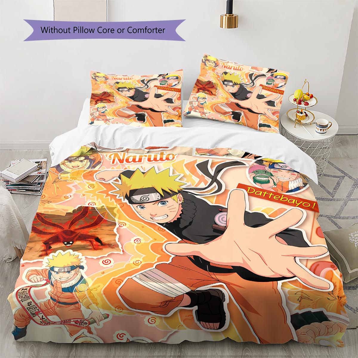 

Naruto Uzumaki Daily Growth Bedding Set, 1 Duvet Cover & 2 Pillowcases, Home Decor, Perfect Gift for Naruto Fans 135x200cm