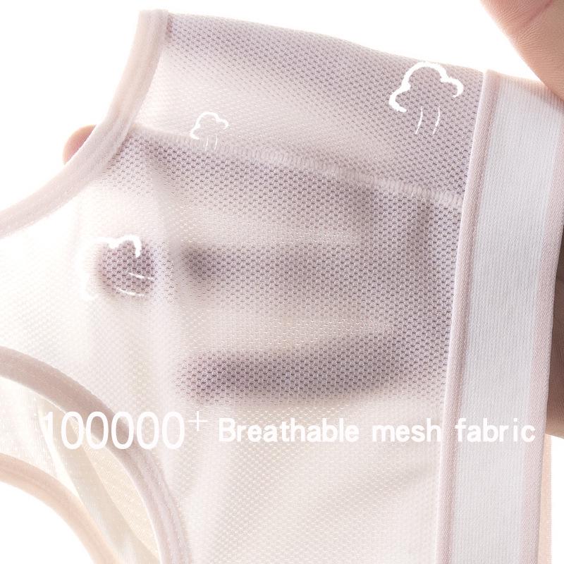 Girls' Breathable Shockproof Sports Vest - Quick-Dry Mesh Bra for Summer