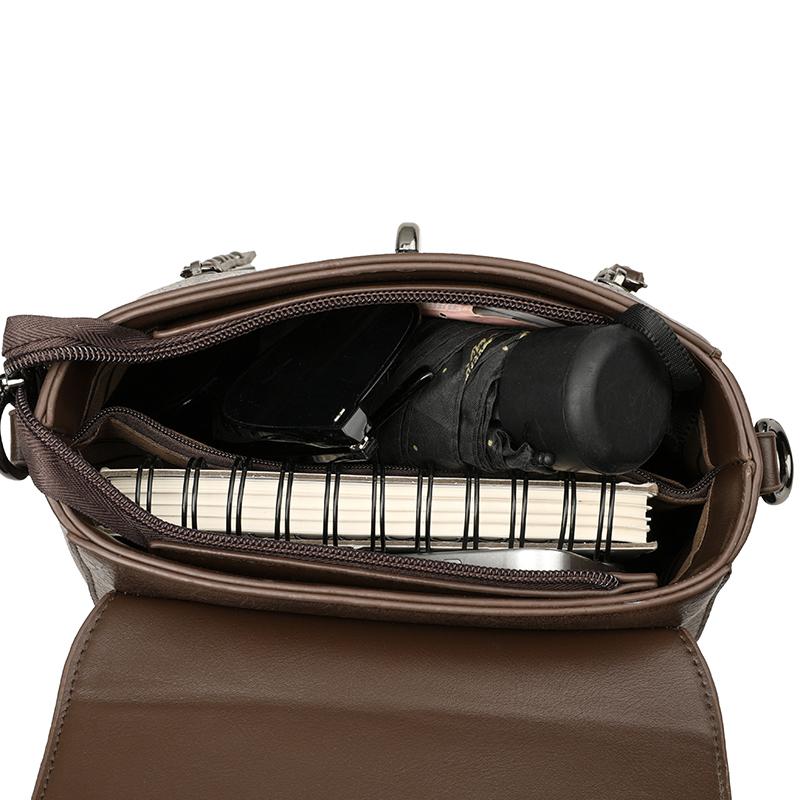Damen-Handtasche mit großem Fassungsvermögen PU-Umhängetasche