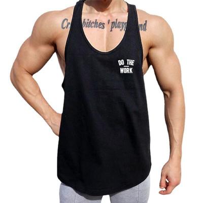 Do The Work  Summer Fashion Casual Bodybuilding Workout Quick-drying Mesh O-neck Printed Large Size Mens Tank Top