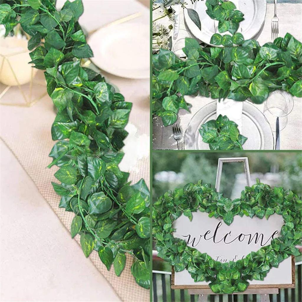 Artificial Rattan Leaf Vine for Ceiling or Wall Decor