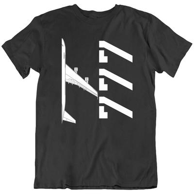 Boeing 777 Airplane Aircraft Vector Plane T Shirt Tee Gift New