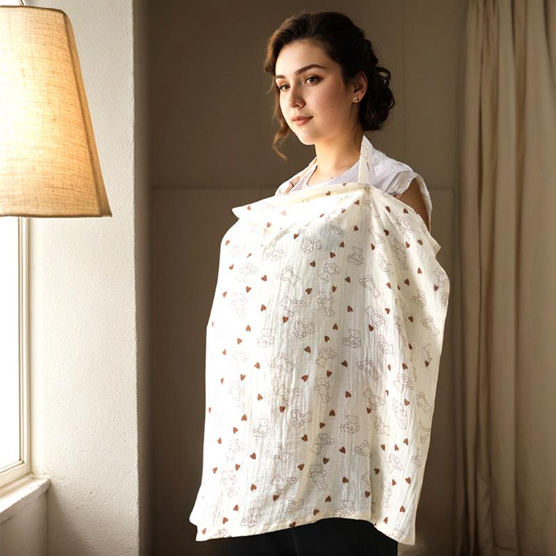 

Дышащий чехол для кормления и коляски: Послеродовой шарф для кормления грудью, скромная накидка, защита от посторонних взглядов для кормления ребенка. 60x100 cm