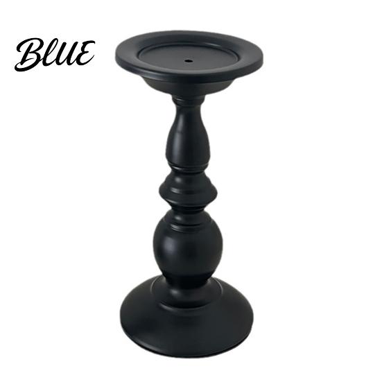 Decorative Candle Holder Vintage Holder Black Matte Pillar Holders