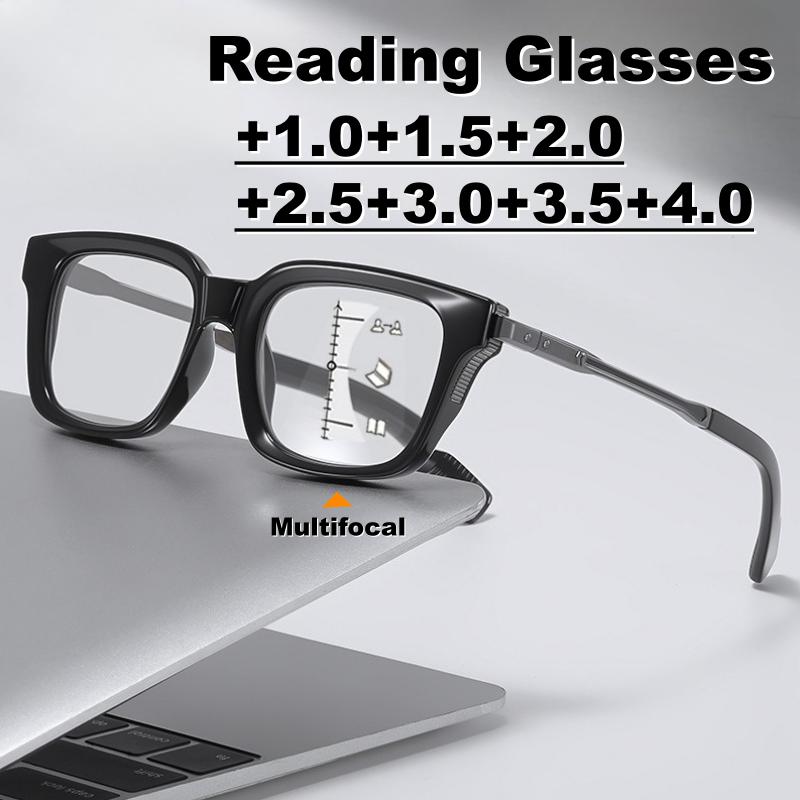 Trendy High Quality Multifocal Reading Glasses Men Women Fashionable Retro Progressvie Eyeglasses Cat Ey HD Far Sight Glasses