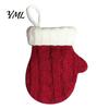 Festive Party Supplies Mini Knitted Christmas Mitten Ornaments, Xmas Glove Hanging Decor, Tableware Flatware Tree Hanger Holders, Knit Pendants