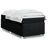 Vidaxl Continental Bed with Mattress, Black, Fabric 90X190 Cm