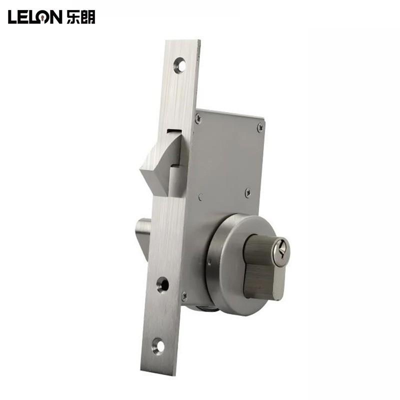 Le Lang Stainless Steel Sliding Door Mortise Lock with Hook Tongue - Precision Cast European Standard for Indoor Push-Pull Doors.
