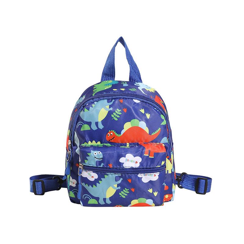 Schoolbag Wholesale New Children's Bag Oxford Cloth Cartoon Dinosaur Pattern Backpack Kindergarten Baby Girl Play Backpack