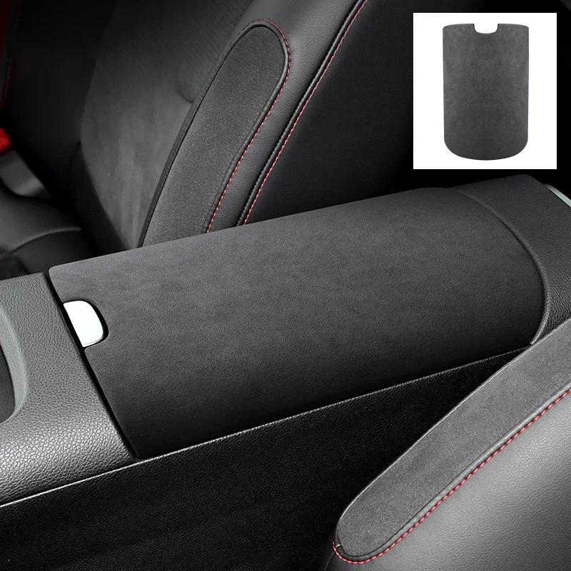 Top Suede Central Armrest Case Lid Cover Shell Panel For Mercedes Benz SMART Fortwo 1 BRABUS 1 Benz SMART Interior Accessories
