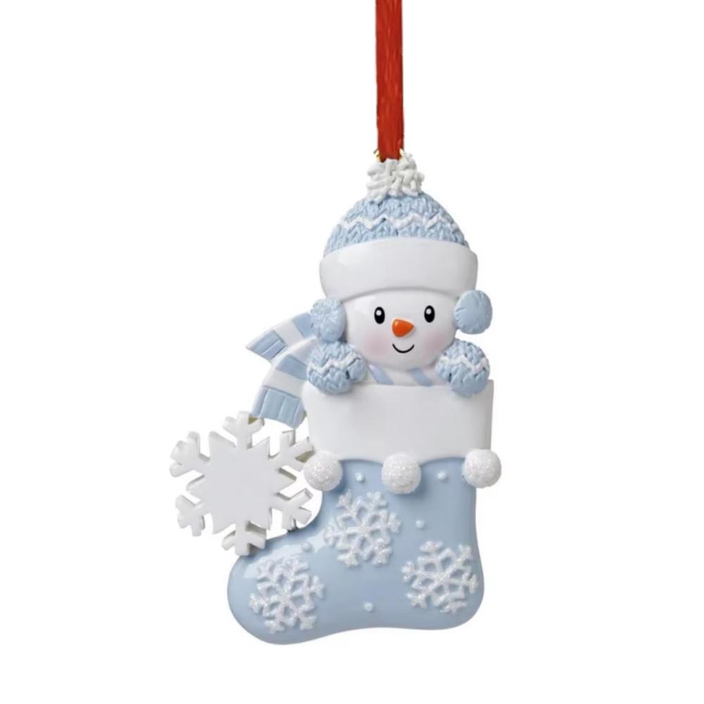 Resin Xmas Tree Hanging Pendants Decorative Christmas Sock Pendant Christmas