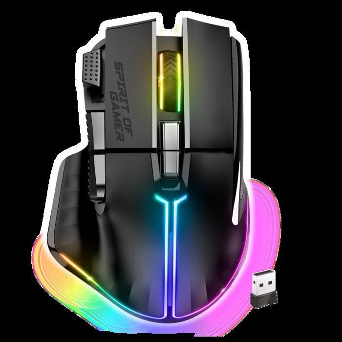 SOURIS GAMING - SPIRIT OF GAMER - PRO-M5 - RGB - 8000 DPI - Sans fil 2.4 GHz