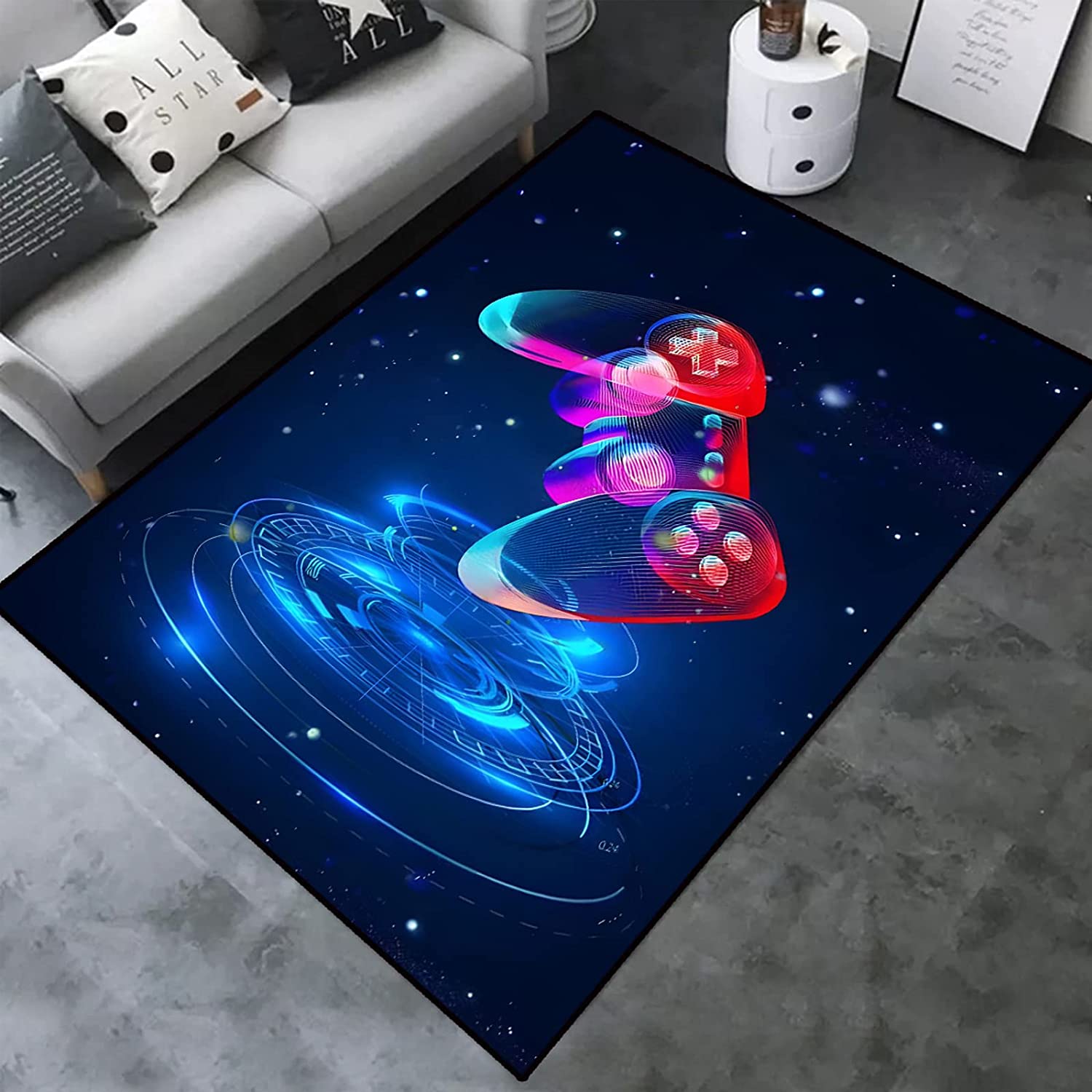 

Великі килими для відеоігор для вітальні Домашній декор Контролер Килимки для геймерів для хлопчиків Ігрова кімната Спальня Протиковзкий килимок 80cm x 120cm