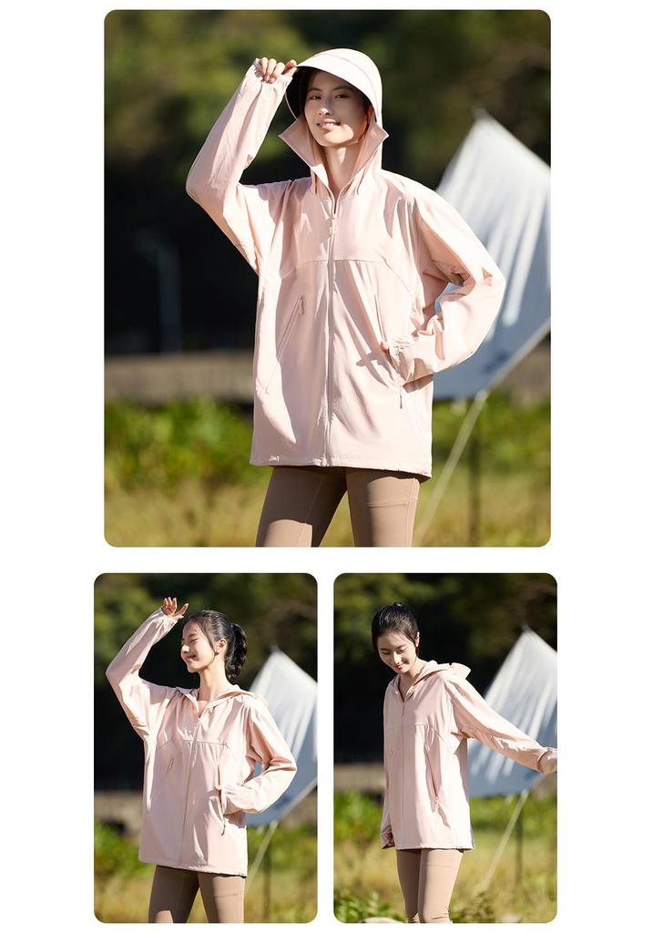 8118 Ice Silk UPF50+ Sun Protection Hoodie - Unisex Summer Outdoor Casual Wear