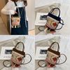 Vintage Water Bucket Bag With Tassel Embroidery For Daily Use In Art Style