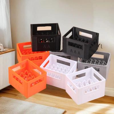 Stylish Home Decor No. 5 Aa No. 7 Aaa Battery Organizer; Sturdy 3D Printed Beer Crate Style Stackable Box