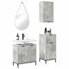 Bathroom Furniture Set with Shelf 3 Pcs Concrete Grey Particleboard