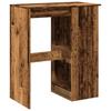 Vidaxl Bar Table With Compartments, Solid Wood, 90X47.5X103.5 Cm