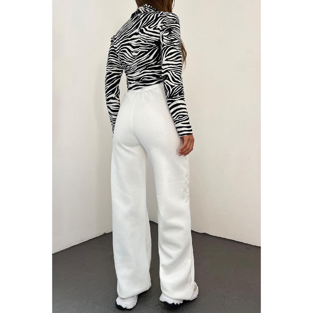 Women Black Floard Winter High Waist Plenty Of Trotters Six