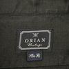 ORIAN KF99F Black Linen Washed Band Collar Long Sleeve Shirt tops XL blackUsed