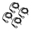 4PCS Dock Line 1.5m Long High Strength Polyester Wear Resistance Boat Bumper Ropes for Marine Black
