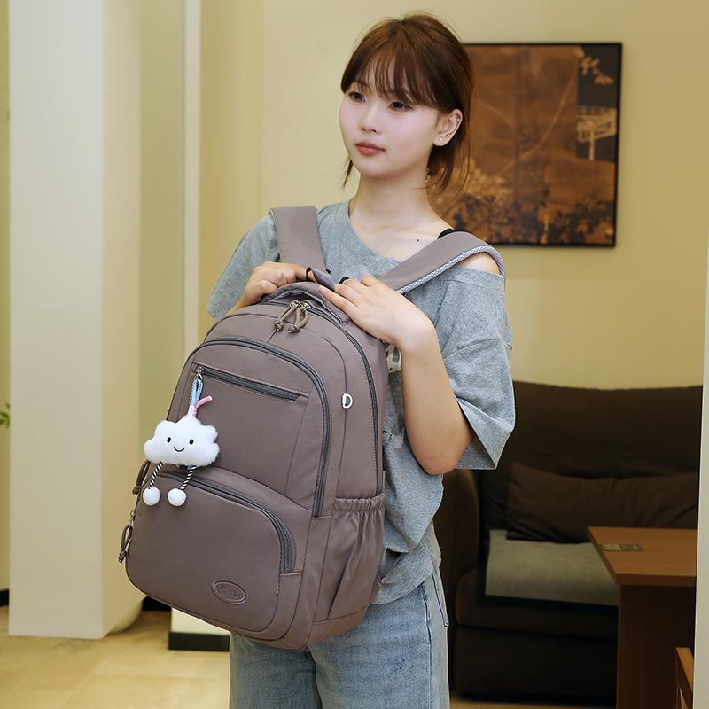 Womens Nylon Backpack Set with Crossbody Bag and Pencil Case Casual Travel Daypack