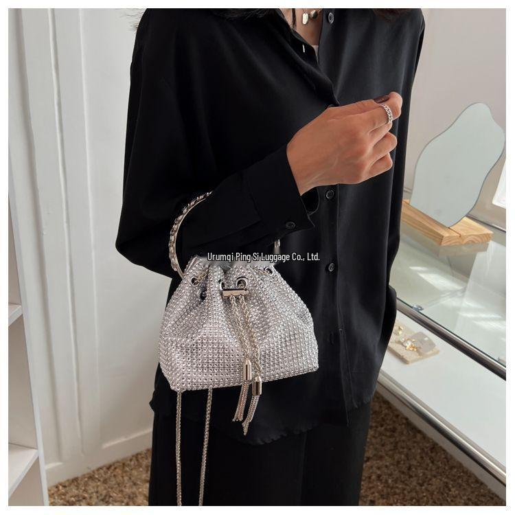 2025 Rhinestone French Shoulder Bag: Niche Design Chain Crossbody for Women’s Autumn