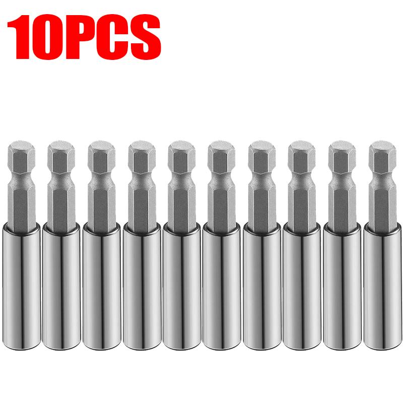 1/20x Magnetic Screwdriver Bit Holder Set Hex Shank Extension Carbon Steel Quick Release Drill Bit Adapter for Screws and Nuts