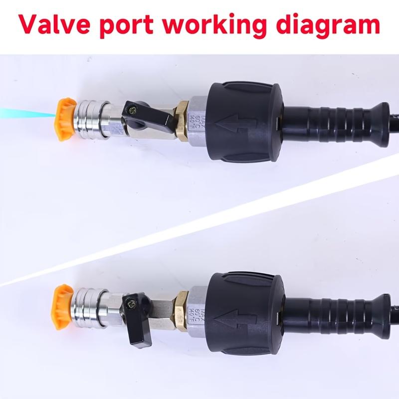 Adjustable Water Flow Adapter - 1/4" Quick Connect, 15°25° Nozzles, Compatible with Karcher Nilfisk Hoses