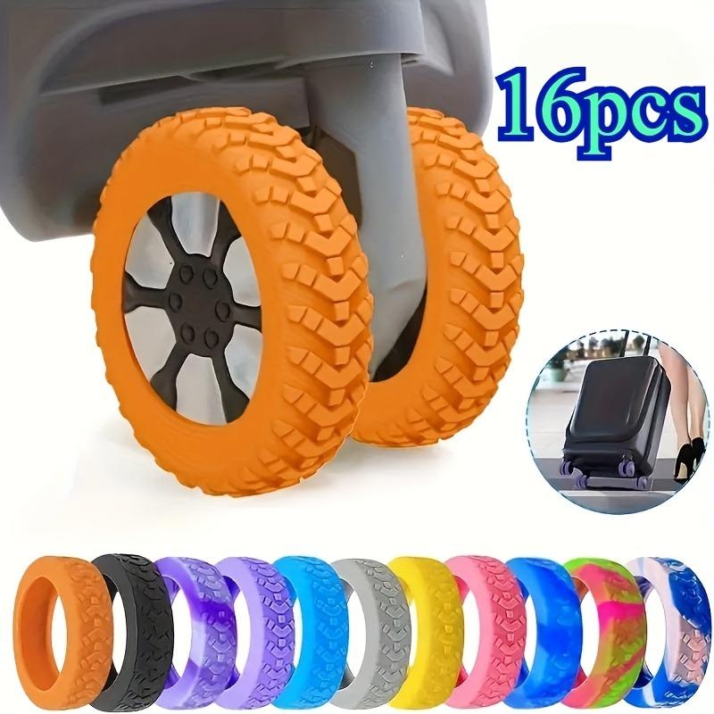 16PCS new luggage wheel protective cover, suitable for luggage and office chairs - noise reduction, shock-proof and collision-proof cover