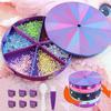 DIY Craft Diamond Painting Tray Kits Multi-Color Drill Storage Tray  for Nail Art