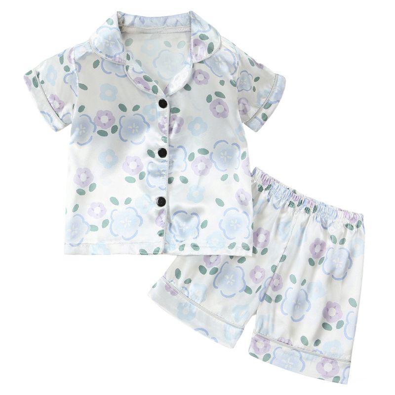 

Детский летний пижамный комплект для детей 1-8 лет, футболка с коротким рукавом и шорты, домашняя одежда 100