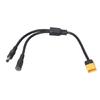Flexible XT60 To 5.5x2.1mm DC5521 Power Splitter Cable For FPV Video Goggles And Remote Applications