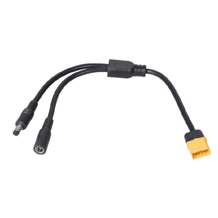 Flexible XT60 To 5.5x2.1mm DC5521 Power Splitter Cable For FPV Video Goggles And Remote Applications
