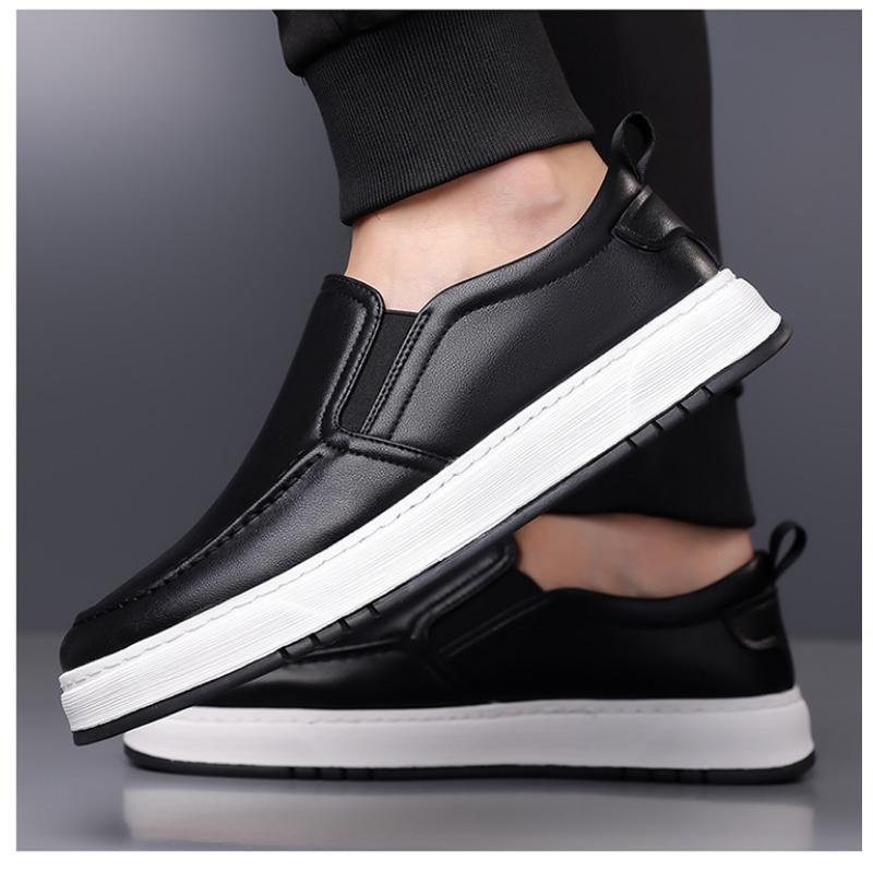 Fashion Spring Autumn Platform Leather Sneakers for Men Designer Soft-soled Men's Board Shoes Fashion Light Sports Zapatos Hombre