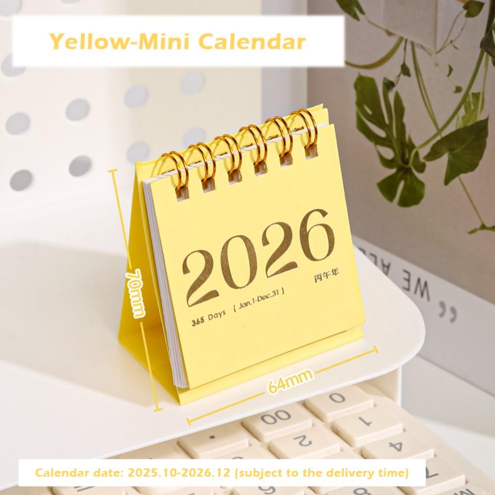 INS Mini 2026 Calendar Double Coil Portable Desk Calendar Calendar Ornaments New Year Gifts