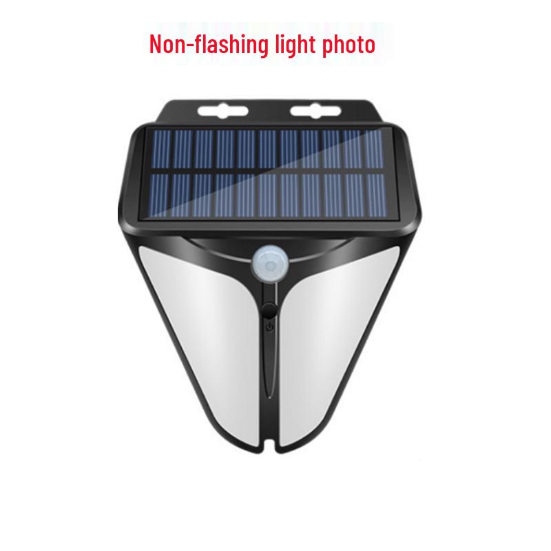 Solar-Powered Red & Blue Flashing Alarm Light with Motion Detection