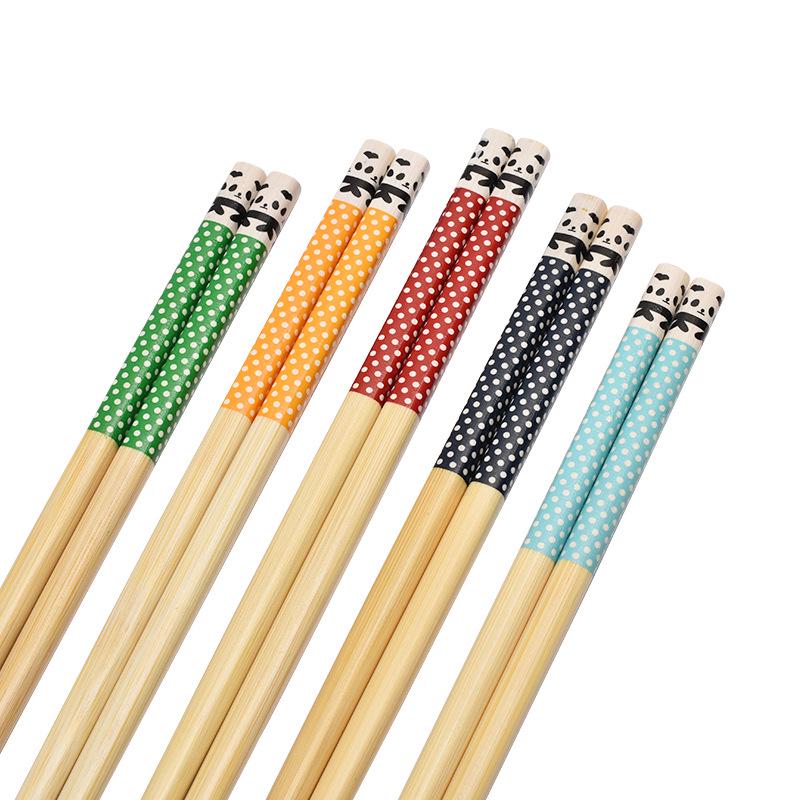 Bacchette di Bambù Cartoon a Cinque Colori – Stoviglie da Tavola in Bambù per la Casa
