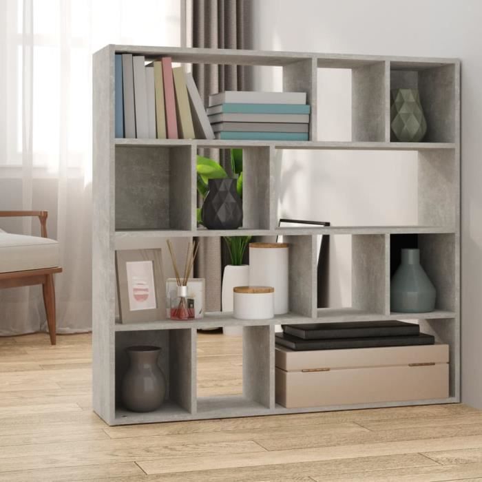 VidaXL Bookcase-Room Divider Concrete Grey 105x24x102 Cm 823249