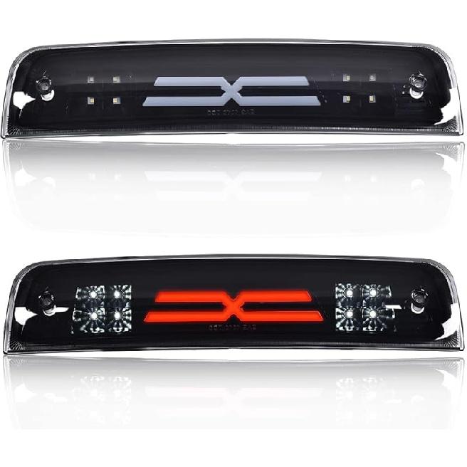 PIT66 3Rd Brake Light Compatible With 2004-2008 Ford F150 High Mount Center Rear Roof Third Cargo Light Parking Light Halogen Clear/Red Lens Tercera