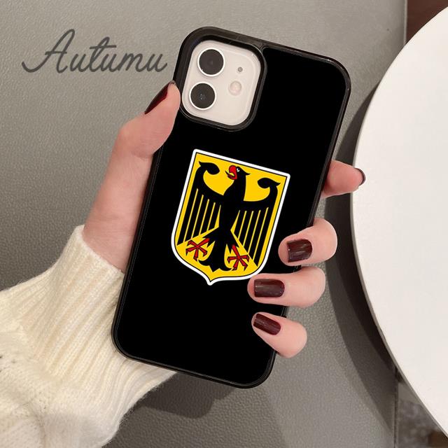Germany Flag National Emblem Phone Case for iPhone 11 12 13 14 Pro Max Mini X XR XS SE 2020 6S 7 8 Plus Galaxy S21 S22 Shell