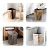 Imitation Wood Grain Marble Garbage Bin 12/14 L Waterproof Plastic Trash Can For Kitchen Living Room Bathroom Waste Paper Basket