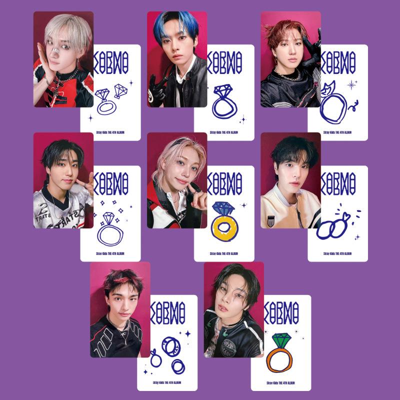Skzoo Stray Kids DOIT KARMA Pop Up Fotokort Hyunjin Bang Chan Han Idol Samlarvärda Merch-Kort För Fans Samlarpresent