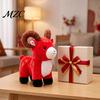 Decorative Desktop Figurine New Year Sheep Doll, of The Mascot Plush Toy, Auspicious Cloud Soft Toy Embroidery, Red Cute Stuffed Animal for